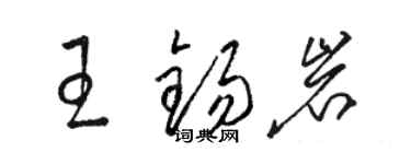 駱恆光王錫岩草書個性簽名怎么寫