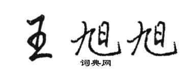 駱恆光王旭旭行書個性簽名怎么寫