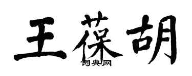 翁闓運王葆胡楷書個性簽名怎么寫