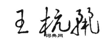 駱恆光王杭麗草書個性簽名怎么寫