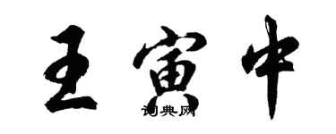 胡問遂王寅中行書個性簽名怎么寫