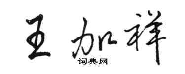 駱恆光王加祥行書個性簽名怎么寫