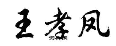 胡問遂王孝鳳行書個性簽名怎么寫
