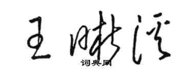 駱恆光王晰溪草書個性簽名怎么寫