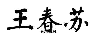 翁闓運王春蘇楷書個性簽名怎么寫