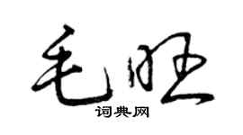 曾慶福毛旺草書個性簽名怎么寫
