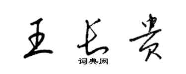 梁錦英王長貴草書個性簽名怎么寫