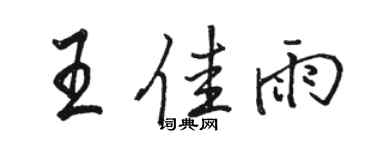 駱恆光王佳雨行書個性簽名怎么寫