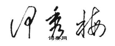 駱恆光何秀梅草書個性簽名怎么寫