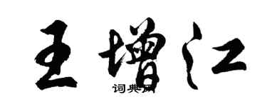 胡問遂王增江行書個性簽名怎么寫