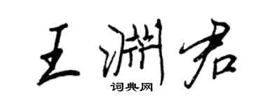 王正良王淵君行書個性簽名怎么寫