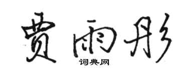 駱恆光賈雨彤行書個性簽名怎么寫