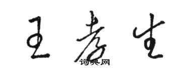 駱恆光王孝生草書個性簽名怎么寫