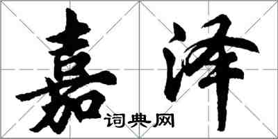 胡問遂嘉澤行書怎么寫