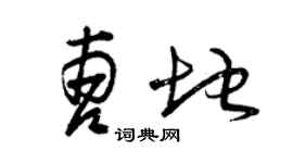 曾慶福曹地草書個性簽名怎么寫