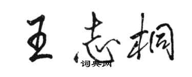 駱恆光王志桐行書個性簽名怎么寫