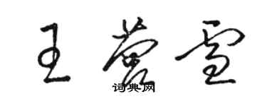 駱恆光王營雪草書個性簽名怎么寫