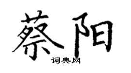 丁謙蔡陽楷書個性簽名怎么寫