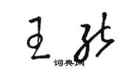 駱恆光王能草書個性簽名怎么寫