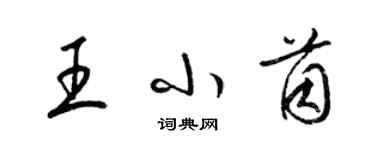 梁錦英王小茵草書個性簽名怎么寫