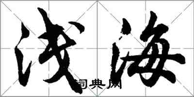 胡問遂淺海行書怎么寫