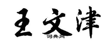 胡問遂王文津行書個性簽名怎么寫