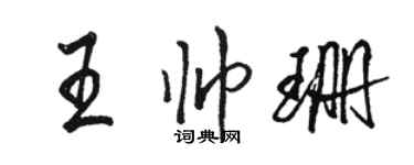 駱恆光王帥珊行書個性簽名怎么寫