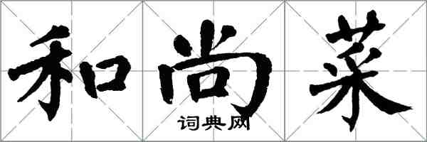 翁闓運和尚菜楷書怎么寫