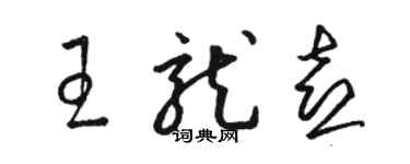 駱恆光王龍喜草書個性簽名怎么寫