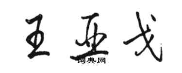 駱恆光王亞戈行書個性簽名怎么寫