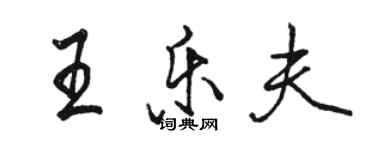 駱恆光王樂夫行書個性簽名怎么寫