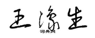 曾慶福王豫生草書個性簽名怎么寫