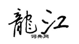 王正良龍江行書個性簽名怎么寫