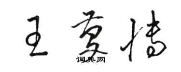 駱恆光王慶博草書個性簽名怎么寫