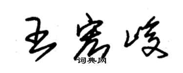 朱錫榮王宏峻草書個性簽名怎么寫