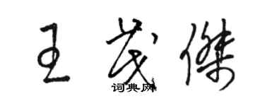 駱恆光王茂傑草書個性簽名怎么寫