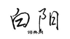 駱恆光白陽行書個性簽名怎么寫