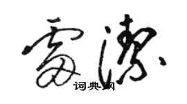 駱恆光雷潔草書個性簽名怎么寫
