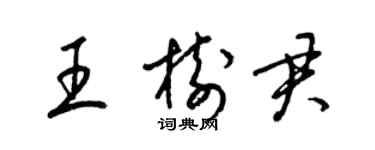 梁錦英王樹君草書個性簽名怎么寫