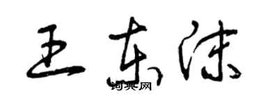 曾慶福王東沫草書個性簽名怎么寫