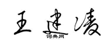 梁錦英王建凌草書個性簽名怎么寫