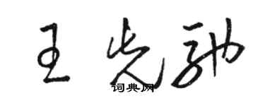 駱恆光王先馳草書個性簽名怎么寫