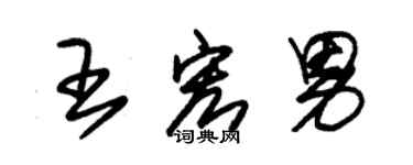 朱錫榮王宏男草書個性簽名怎么寫
