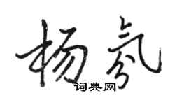 駱恆光楊氛行書個性簽名怎么寫