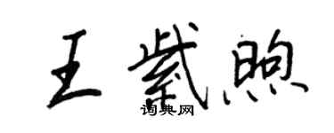 王正良王紫煦行書個性簽名怎么寫