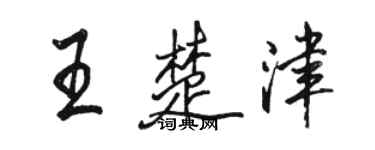 駱恆光王楚津行書個性簽名怎么寫