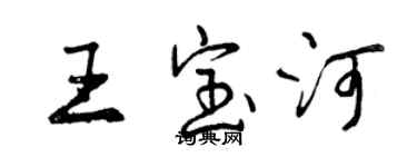 曾慶福王寶河行書個性簽名怎么寫