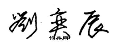 朱錫榮劉奕辰草書個性簽名怎么寫