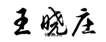 胡問遂王曉莊行書個性簽名怎么寫