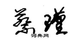 朱錫榮蔡瑾草書個性簽名怎么寫